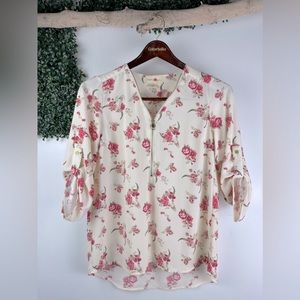 Wishful Park || Longhorn floral pattern blouse top